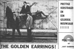 Golden Earrings Christmas promotional ad December 1965